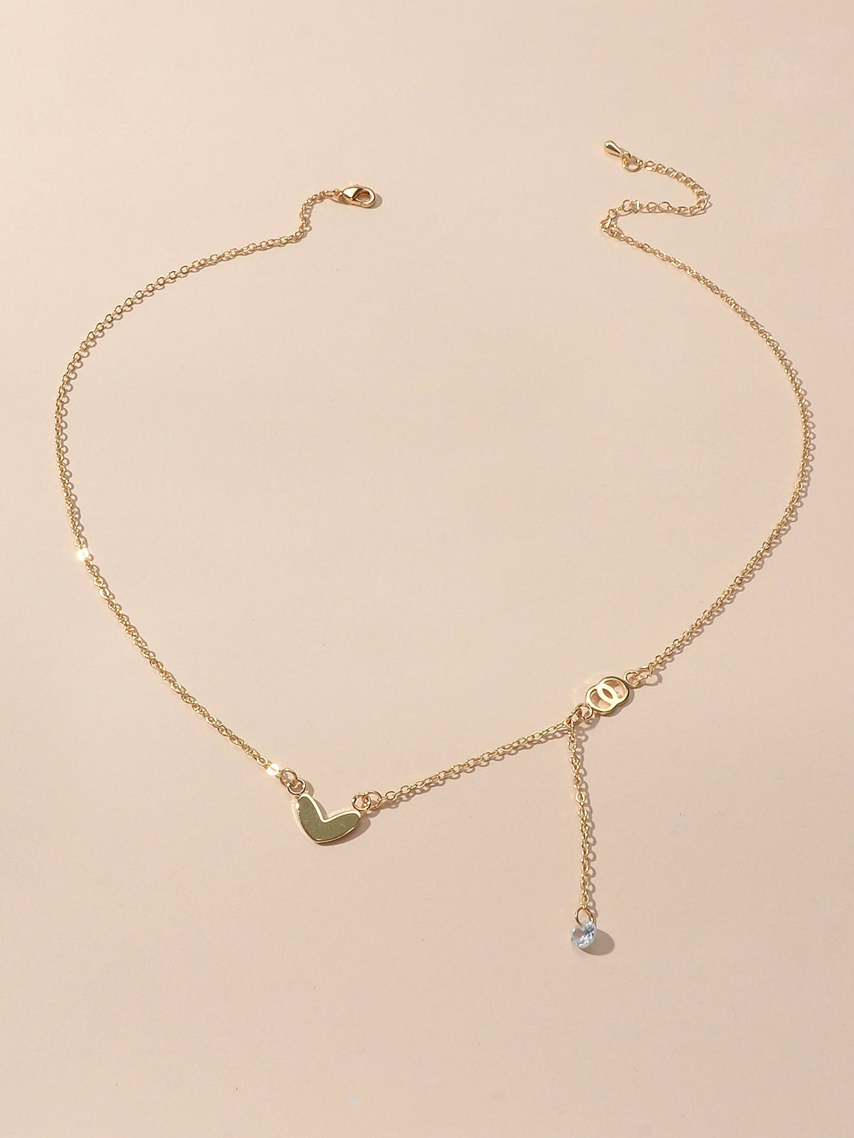 Heart and Circle Charm Bead Necklace – image 4