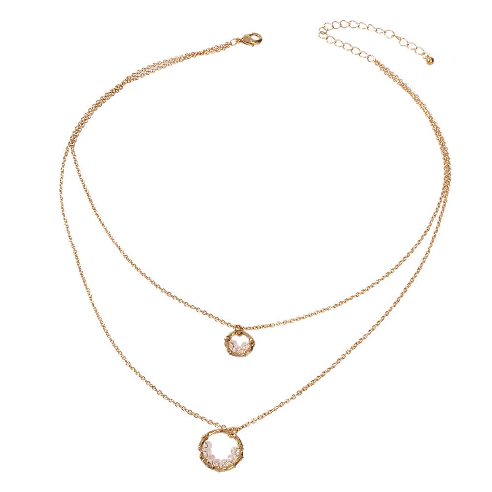 Layered Gold Circle Necklace – image 5