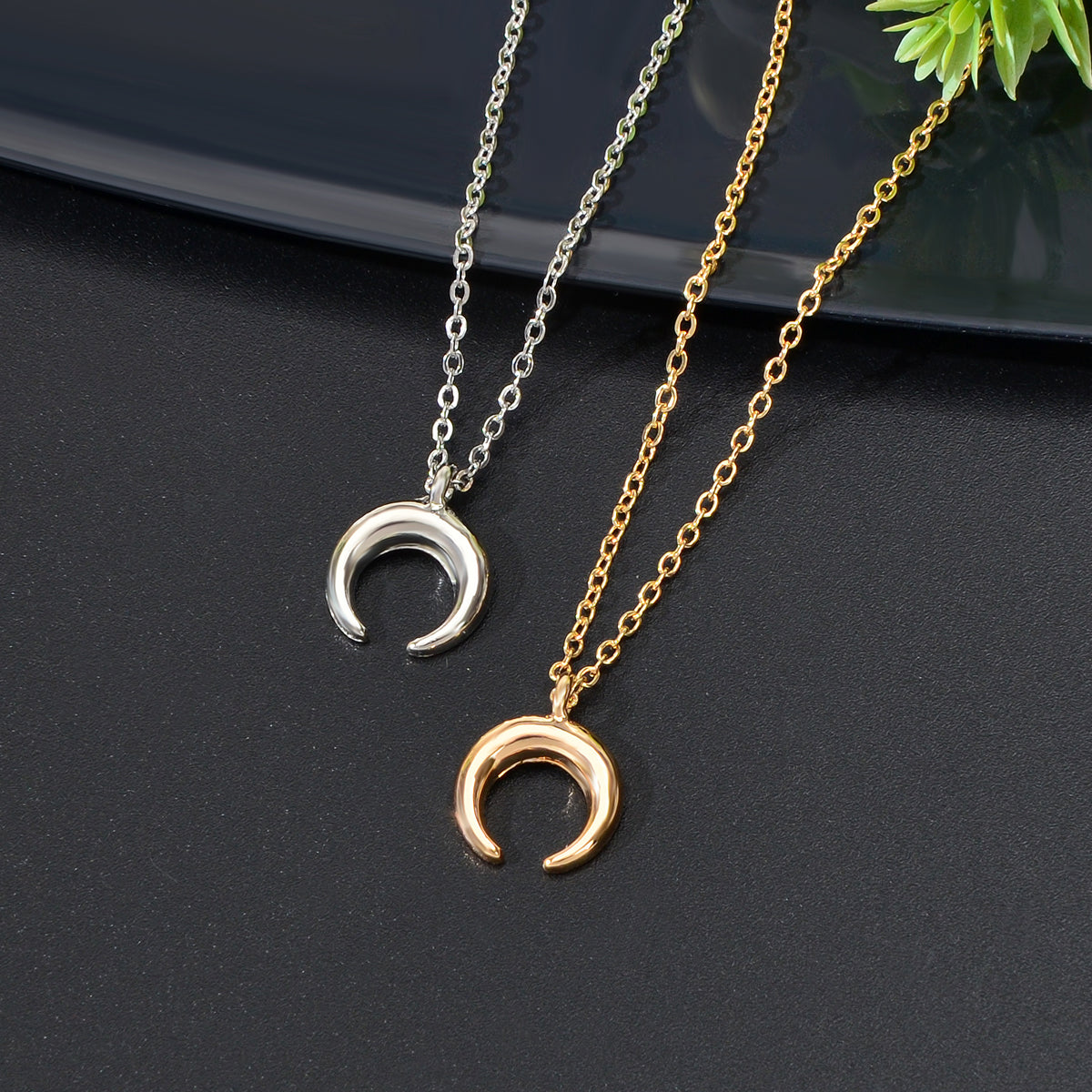 Mystical Crescent Moon Pendant Necklace Embrace Lunar Beauty Jewelry Party Gift-0