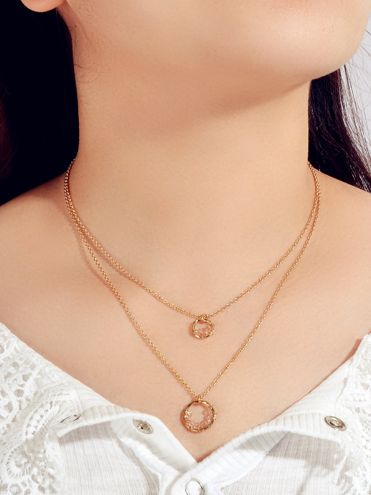Layered Gold Circle Necklace