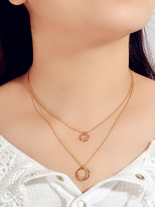 Layered Gold Circle Necklace