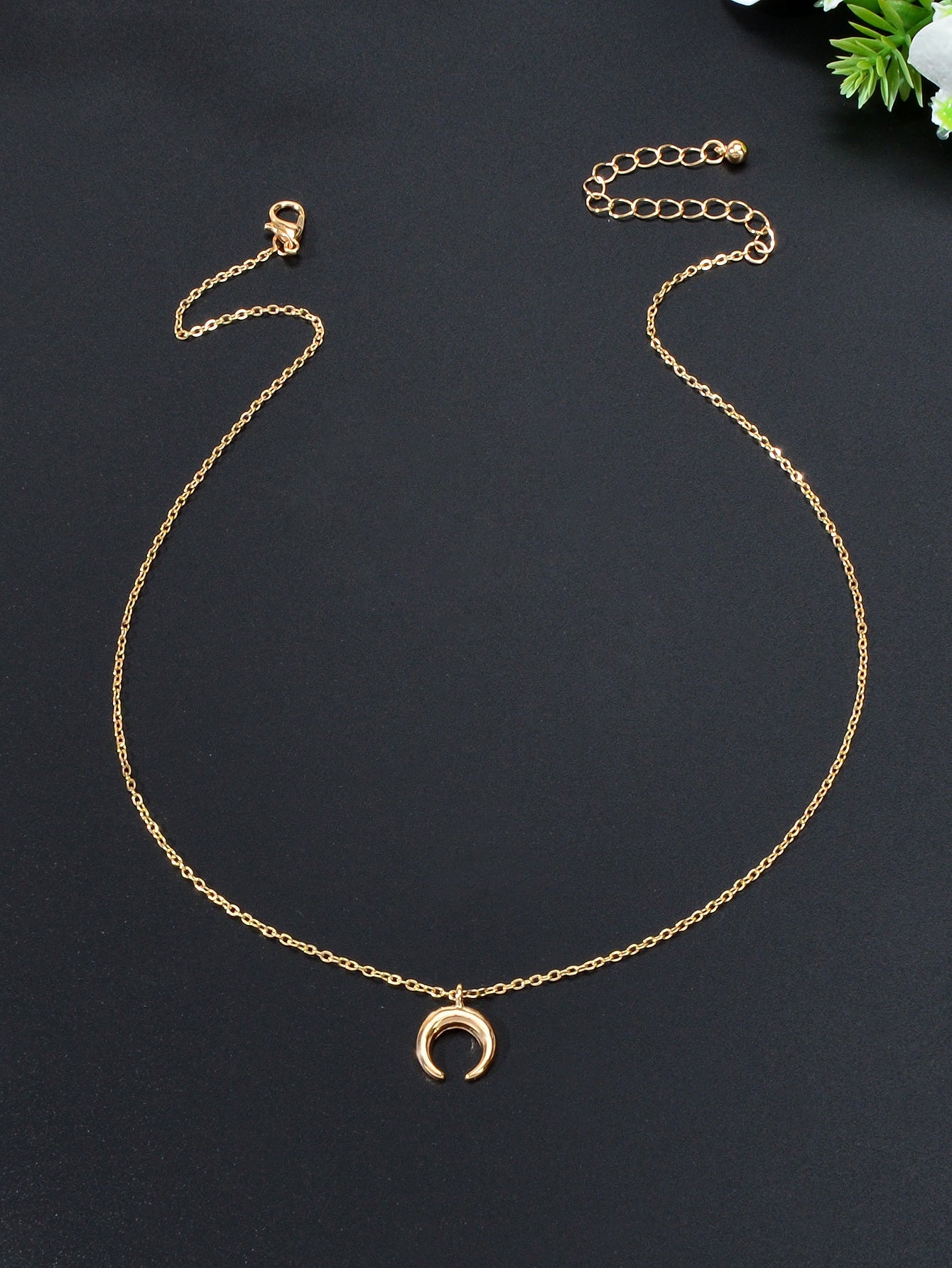 Mystical Crescent Moon Pendant Necklace Embrace Lunar Beauty Jewelry Party Gift-1