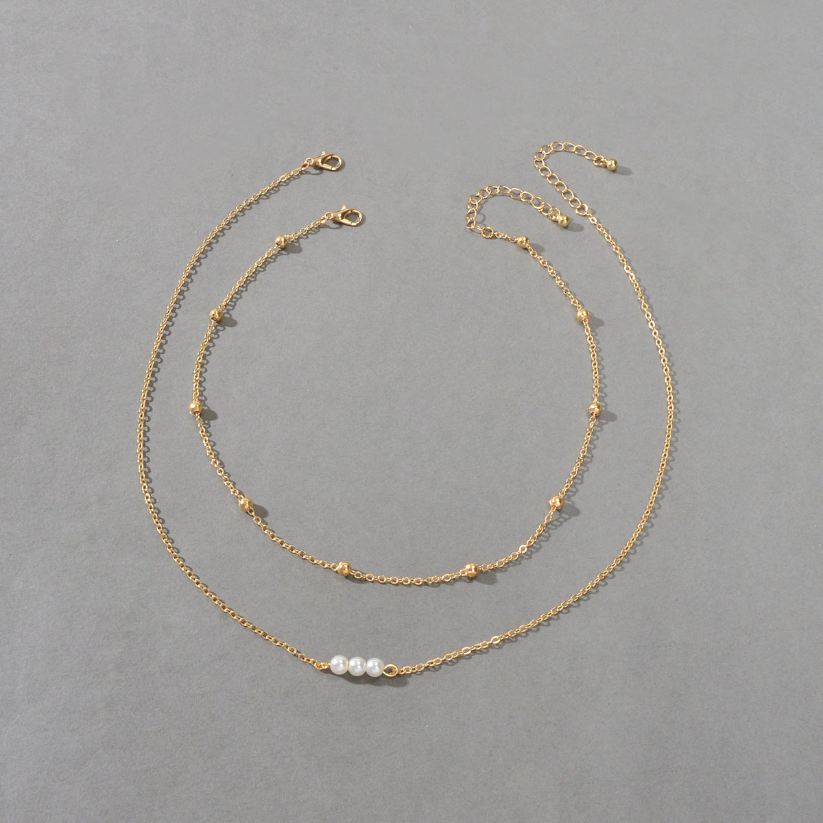 Pearl and Bead Layering Necklaces, set of 2 – image 2
