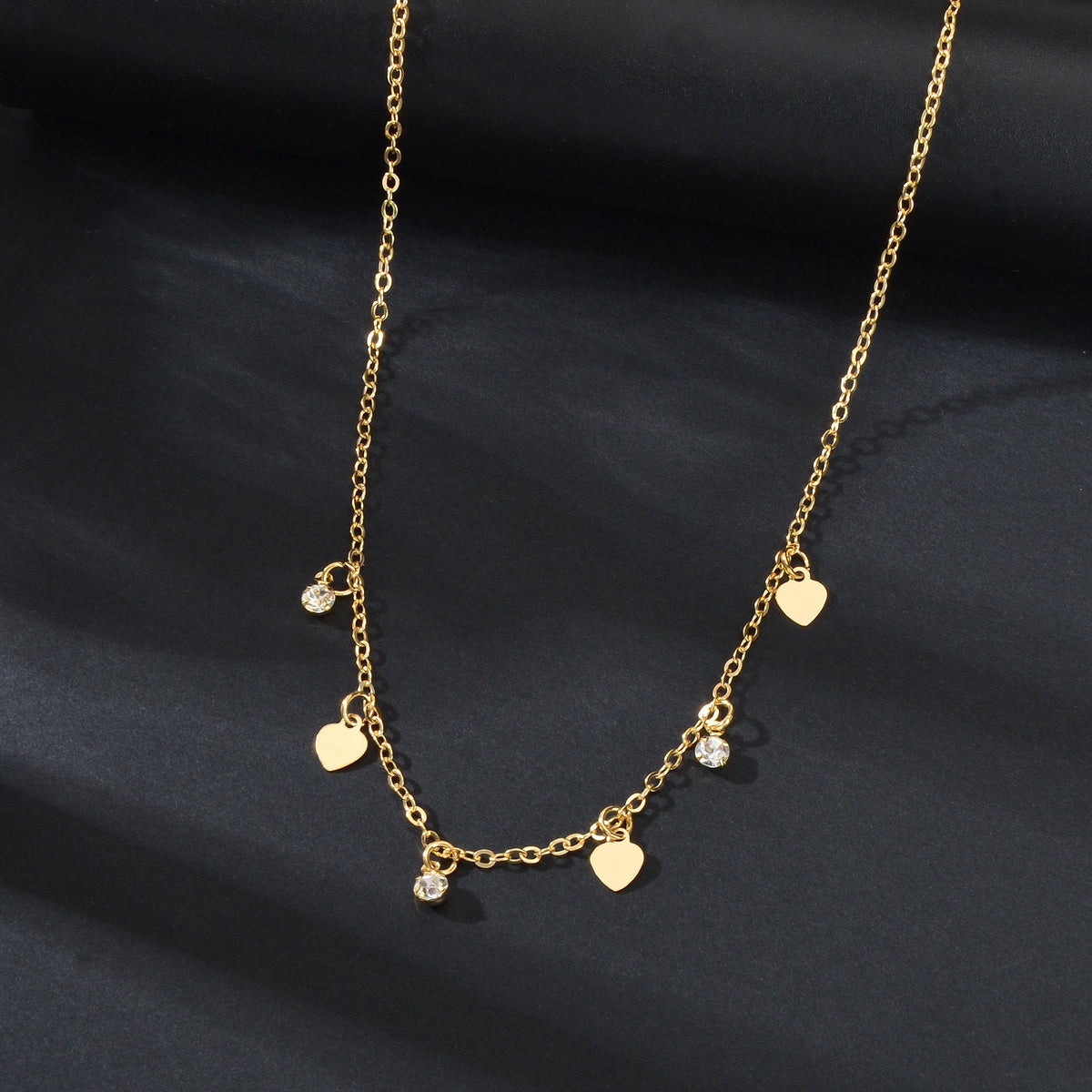 Sparkle Heart Disc Necklace – image 5