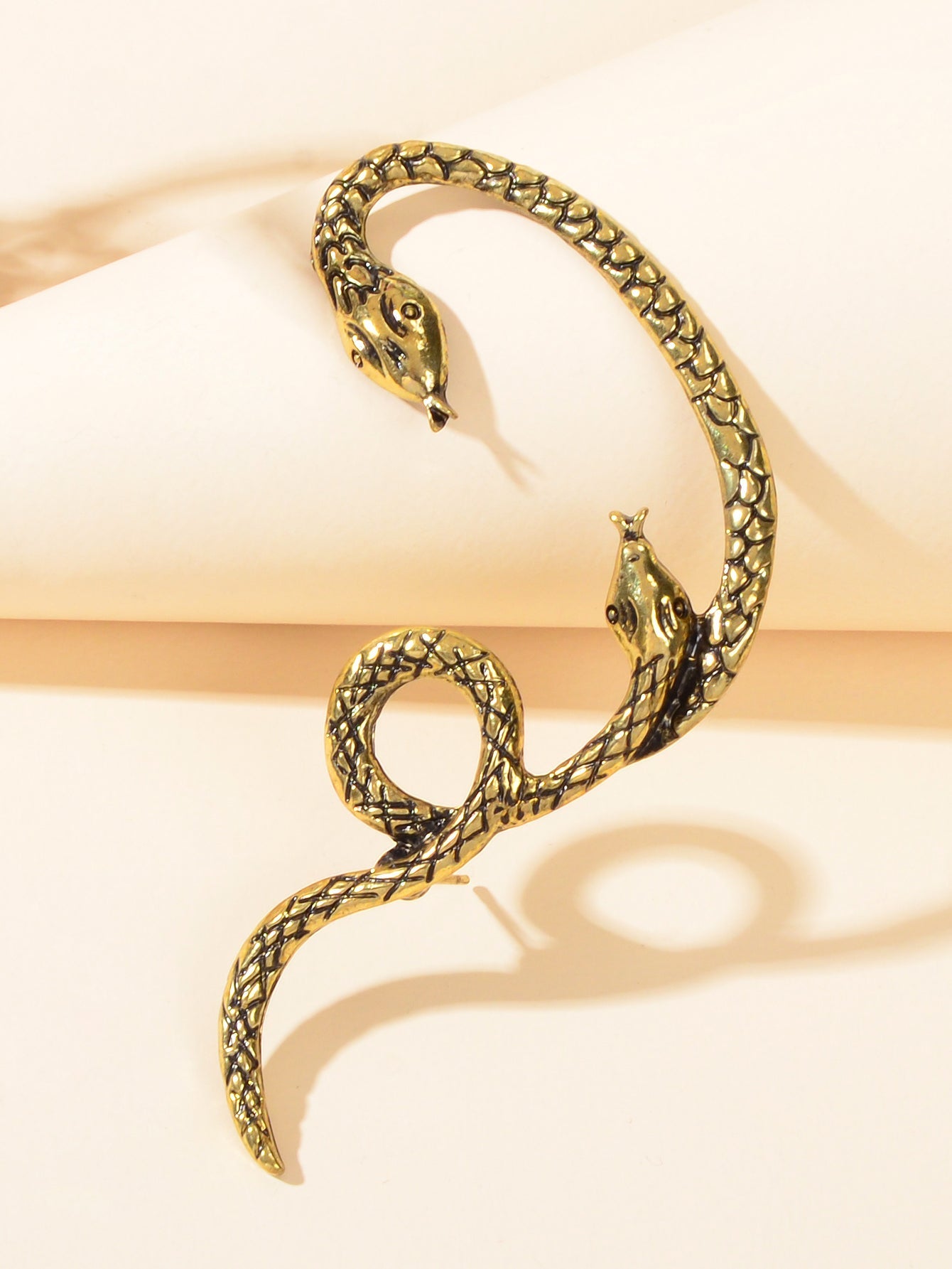 1 pc Punk Vintage Tangled Snake Cartilage Ear Cuff Ear Clip Wrap Stud Earring-4