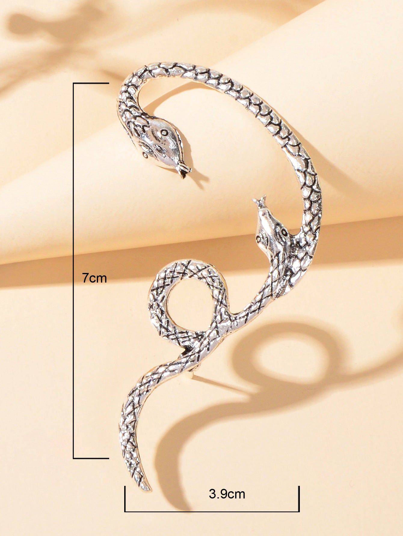 1 pc Punk Vintage Tangled Snake Cartilage Ear Cuff Ear Clip Wrap Stud Earring-2