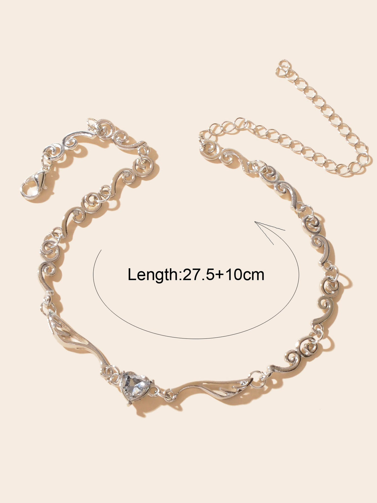 Silver Winged Heart Necklace – image 4