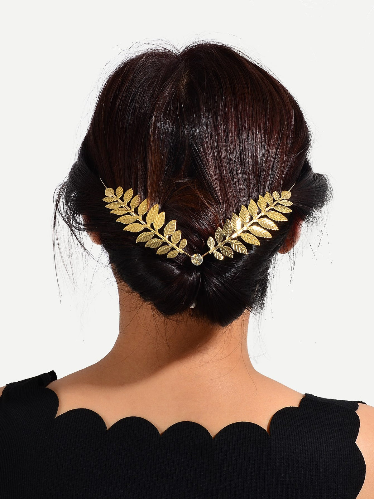 Gold Leaf Statement Hair Clip – image 5