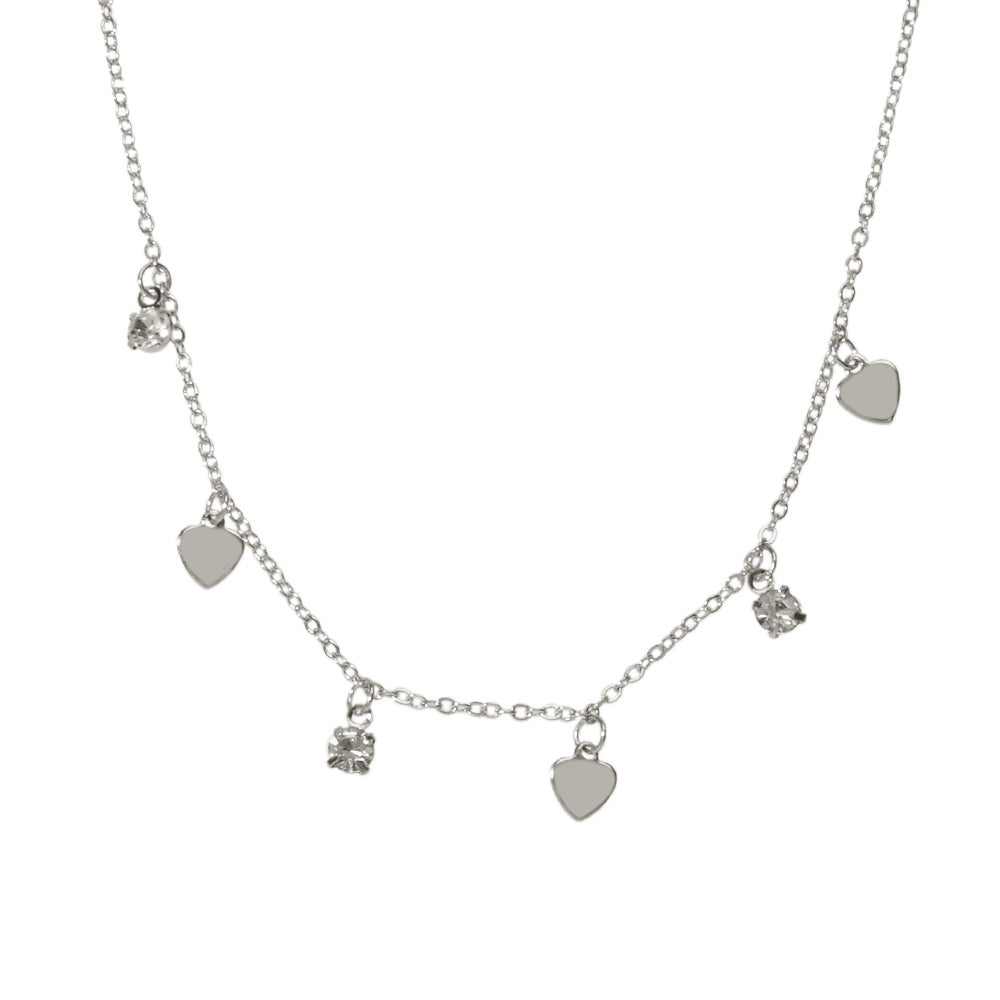 Sparkle Heart Disc Necklace – image 3
