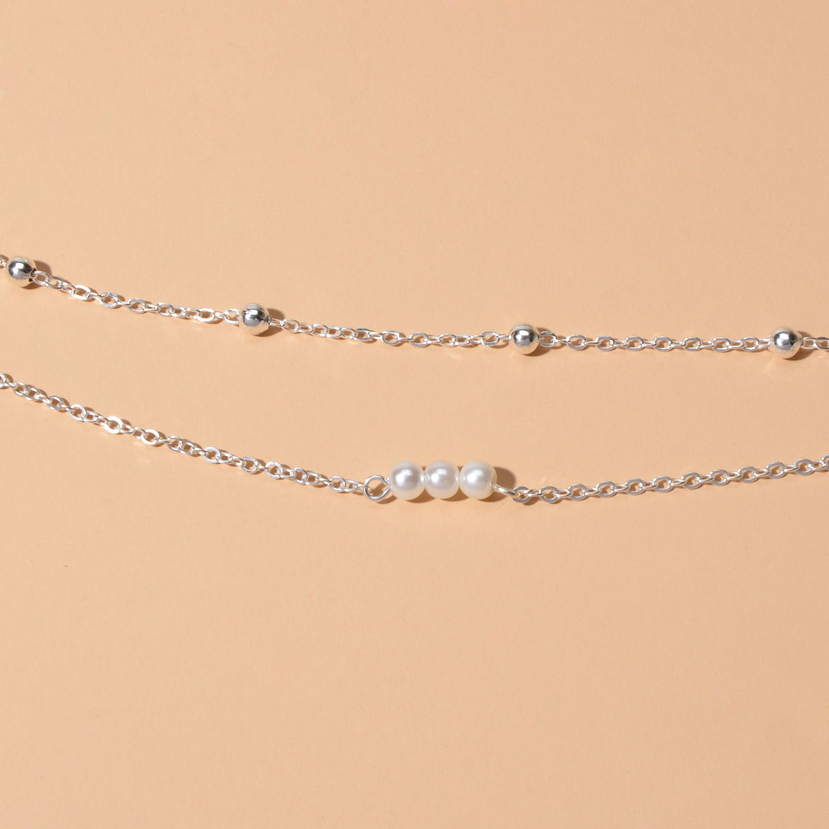 Pearl and Bead Layering Necklaces, set of 2 – image 3