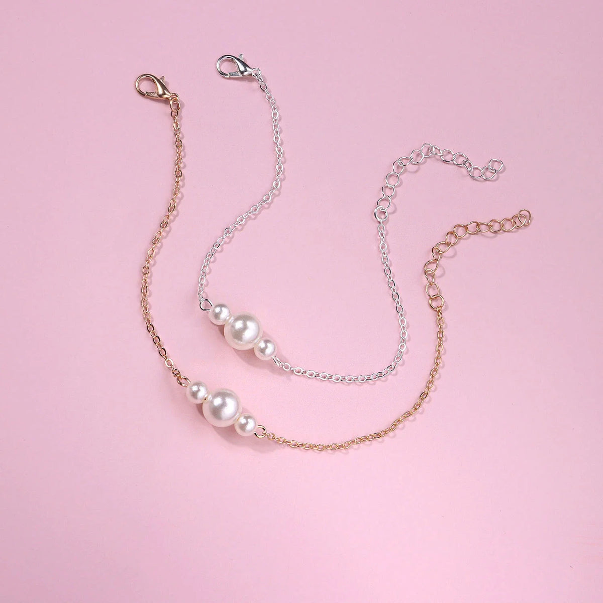 Pearl Charm Chain Bracelet – image 4